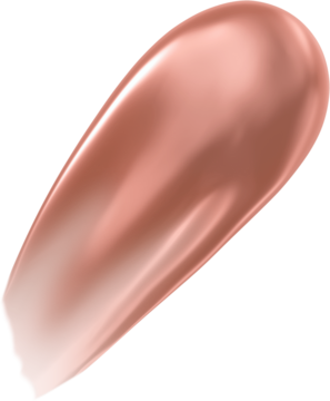 Smuga błyszczyka Max Factor 2000 Calorie Lip Glaze w odcieniu Caramel Swish, o lustrzanym, miedzianym blasku.