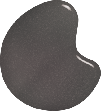 Nieregularna próbka ciemnoszarego lakieru Sally Hansen Insta-Dri Extrava-Grey z brokatowym połyskiem.