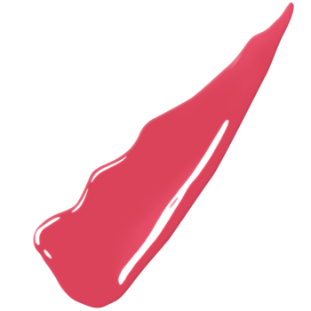 Błyszcząca, winylowa próbka pomadki Maybelline Super Stay Vinyl Ink Rogue, intensywny różowo-czerwony.