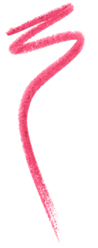 Kreska Maybelline Tattoo Gel Liner 802 Ultra Pink, gruby, falisty ślad żelowej kredki na białym tle.