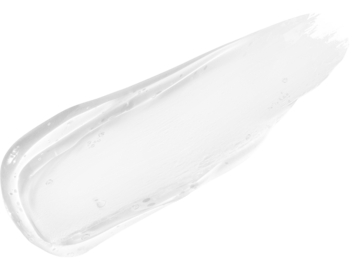 Smuga transparentnego żelu Superlock Brow Glue Maybelline, niewidocznie utrwalająca brwi jak klej.