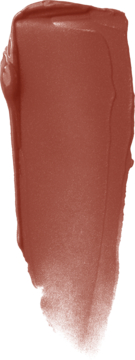 Kremowy swatch NYX Fat Oil Slick Click Link In My Bio, odcień terakoty, błyszczące wykończenie.