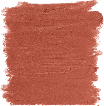 Kwadratowy swatch kredki NYX Vivid Rich 03 Tiger's Prize w odcieniu rdzawej pomarańczy, o kremowej teksturze.