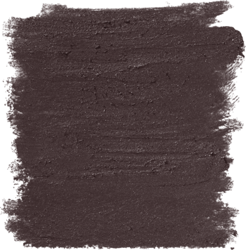 Zbliżenie na intensywny swatch ciemnobrązowej kredki do oczu NYX Vivid Rich Smokin Topaz, kremowa formuła.