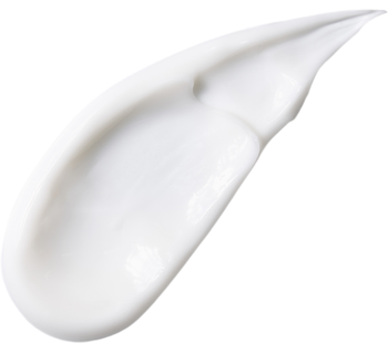 Zbliżenie na białą, gładką smużkę Madagascar Centella Cream. Lekki krem do twarzy z wąkroty azjatyckiej.