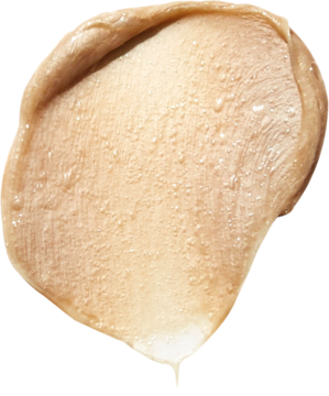 Zbliżenie beżowej pianki Skin1004 Madagascar Centella Ampoule Foam do mycia twarzy, z widoczną kremową, lekko spienioną teksturą.