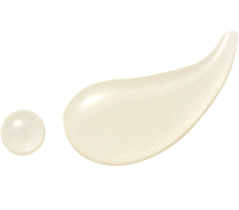 Dwie perłowe smugi lekkiego olejku do mycia Skin1004 Centella Light Cleansing Oil na białym tle.