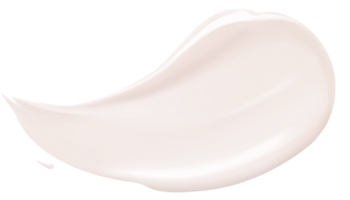 Próbka lekkiej konsystencji kremu ochronnego SPF 50+ PA++++: gładka, kremowa smuga na czarnym tle.