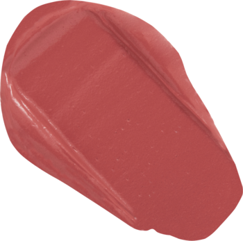 Płynna pomadka Revolution IRL Whipped Lip Crème Caramel Syrup, zbliżenie na kremowy swatch o matowym wykończeniu.