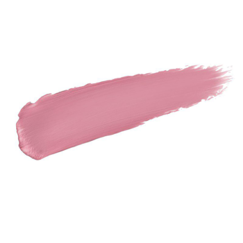 Swatch długotrwałej pomadki IsaDora Velvet Comfort Pink Blossom, o półmatowym, pudrowo-różowym wykończeniu.