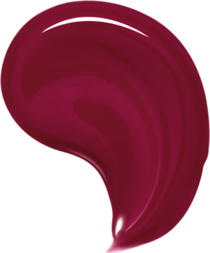 Bourjois Fabuleux Ink - zbliżenie na lśniący, ciemnobordowy swatch nawilżającej szminki w płynie.