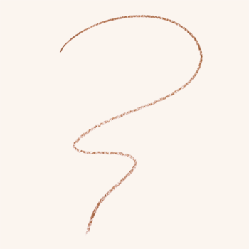 Próbka koloru kredki do brwi Catrice Eye Brow Stylist 065 Authentic Auburn: falista, ruda linia na jasnym tle.