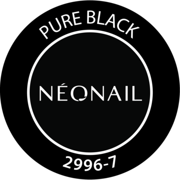 NEONAIL ,lakier hybrydowy, Pure Black,góra