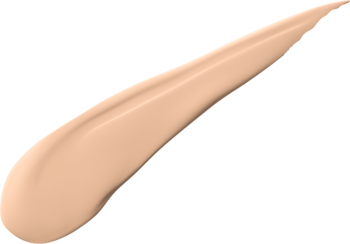 Zbliżenie na duży, cielisty aplikator jumbo korektora Miss Sporty Naturally Perfect, z niebieskim odblaskiem.