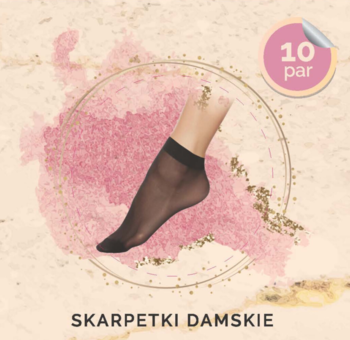 DESU Lycra ,skarpetki damskie, Czarne,góra