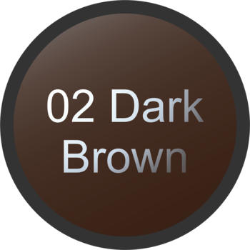 Ciemnobrązowa próbka koloru 02 Dark Brown tuszu do rzęs Alterra Max Lash Booster.