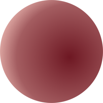 Zbliżenie na okrągłą próbkę kremowej kredki do ust SLIM LIP PENCIL w odcieniu głębokiej czerwieni, gradient.