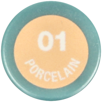 Korektor Alterra Cover Stick odcień 01 Porcelain, okrągła nakrętka z białym napisem, widok z góry.