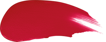 Rozmazana próbka płynnej szminki Max Factor Colour Elixir Soft Matte 030 Crushed Ruby, czerwona.