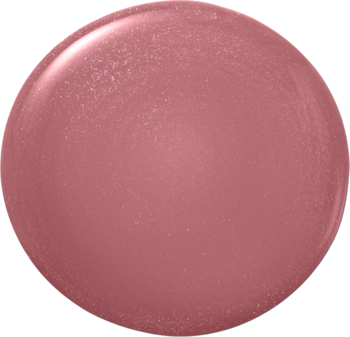 Okrągła kropla kremowego błyszczyka do ust Bourjois Fabuleux Gloss w odcieniu pudrowego różu z połyskiem.
