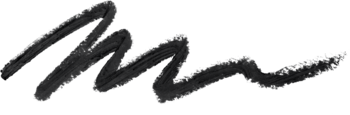 Ciemnoszary, matowy swatch kredki Line Loud Lip Liner, przypominający nieregularną, falistą linię.