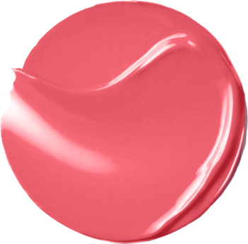 Koralowy, lśniący swatch nawilżającej pomadki Bourjois Healthy Mix Clean Lip Sorbet o kremowej teksturze.