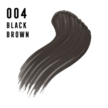 Żel do brwi Max Factor 2000 Calorie Brow Sculpt 004 Black Brown, widoczna ciemnobrązowa smuga.