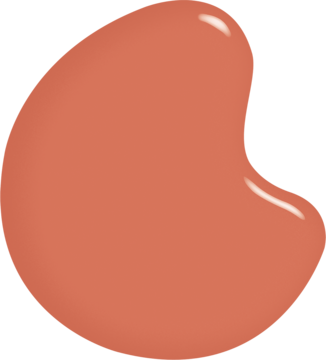Duża kropla lakieru Sally Hansen Insta-Dri 350 Catch me If You Clam, błyszczący koralowy kolor, zbliżenie.